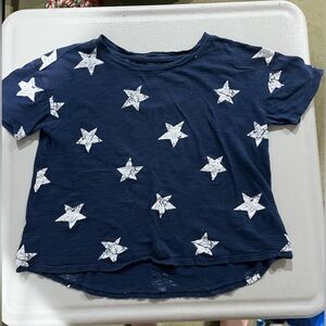 Kids Navy Star Print T-Shirt